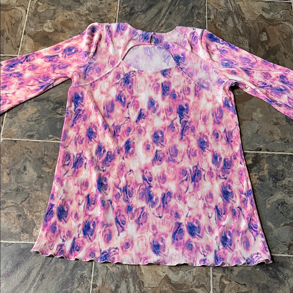Bar III Pink and Purple Long Sleeve Dress - Picture 9 of 11